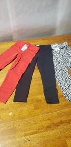 Carters Size 4T Girls Pants Red - Black - Leppard Prints  - Picture 1 of 11
