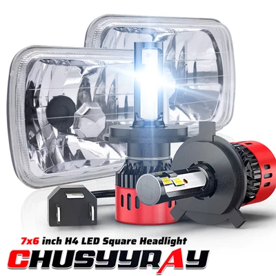 Proyector de faros LED 5x7 7x6 H4 Hi-Lo DRL para Chevy Corvette C4 1984-96 S10 Foto 1 de 4