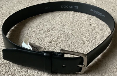 Новый Dockers черный ручной работы верхний/кожаный подкладка ремень размер 36 рекомендуемая розничная цена производителя $45 - Изображение 1 из 4