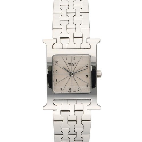 HERMÈS Orologio HERMES H Cinturino Acciaio Inox Donna Quarzo HH1.210