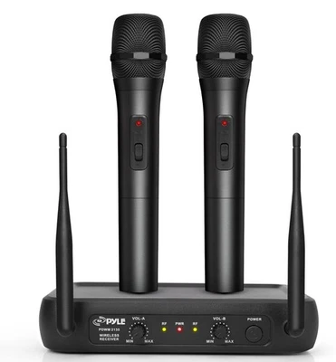Pyle PDWM2135 VHF Wireless Microphone System w/ Dual Mics – Open Box - Image 1 of 4