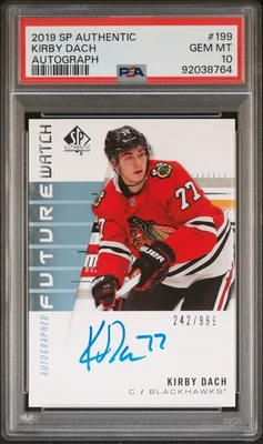 2019 Sp Authentic #199 Kirby Dach Future Watch Autograph PSA 10 - Image 1 of 2