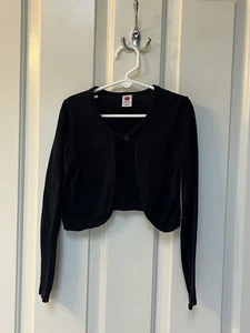 Girls Total Girl Black Cardigan Shrug Size 7/8 - Picture 1 of 4