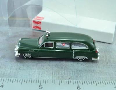 Busch 43461 Cadillac Wagon 1952 военная скорая помощь Hearse зеленый HO масштаб 1:87 - Изображение 1 из 2