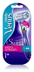 Gilette Venus Swirl Extra Smooth Flexiball Rasierer Handstück mit Klingen 2 Pack - Bild 1 von 8