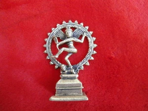 Lord Shiva on base the god displace away evil  brass statue thai amulet - Picture 1 of 4