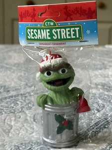 Vintage Kurt Adler Sesame Street Oscar The Grouch  Ornament Jim Henson 1998 NEW - Picture 1 of 6