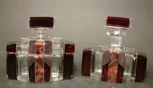 Art Deco - Bottle and Lid Box. Karel Palda in Haida, circa 1925. - Picture 1 of 9