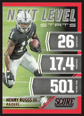 2021 Score #NL25 Henry Ruggs III Next Level Stats Red - Image 1 of 2
