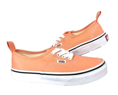 Vans Classic Bright Peach No Tie Elastic Lace Slip-On Sneakers Size 2.5 Kids - Image 1 of 4