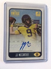 2021 Onyx Vintage JJ McCarthy On Card Rookie Auto