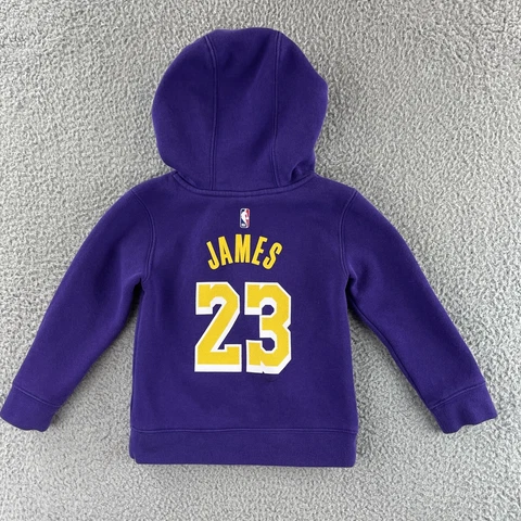 Lebron James Los Angeles Lakers Nike Hoodie Toddler 3T Purple Hooded Sweatshirt Cover