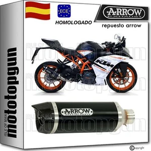 ARROW TUBO DE ESCAPE HOMOLOGADO THUNDER ALUMINIO NEGRO C KTM RC 125 2019 19 - Imagen 1 de 5