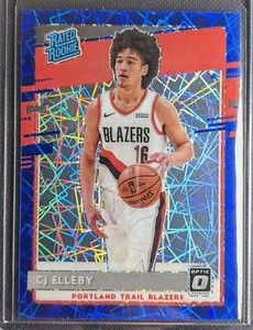 2020-21 Panini Optic NBA CJ ELLEBY Blue Velocity PRIZM RATED ROOKIE RC SP