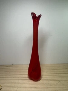 Norcrest Japan Red Vase 12" - Picture 1 of 5