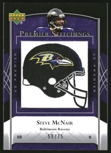 2007 Upper Deck Premier Stitchings Team Logo/NFL Draft #PS81 Steve McNair/75