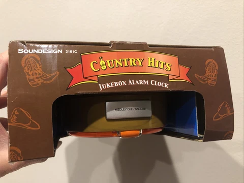 Soundesign 3161C Country Hits Jukebox Alarm Clock Not Tested New With Box Cover
