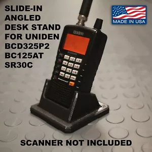 Drop-in Angled Desk Stand for Uniden SR30C / BC125AT / BCD325P2 Radio Scanners - Picture 1 of 5