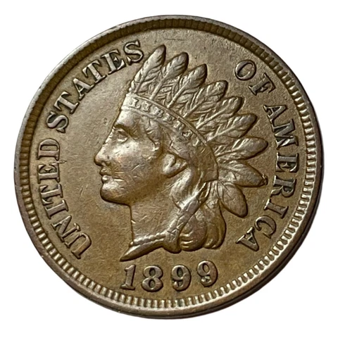 1899 Indian Head Cent Penny - Higher Grade - Full Liberty **FREE SHIPPING!! Cover