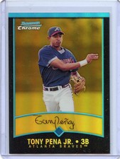 2001 BOWMAN CHROME GOLD REFRACTOR #68/99 TONY PENA JR ATLANTA BRAVES  NM/MT 