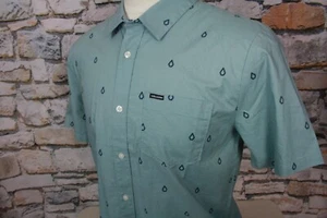 VOLCOM New Mens Shirt Modern Fit Gray With Motif Design Cotton With Elastic XL - Picture 1 of 10