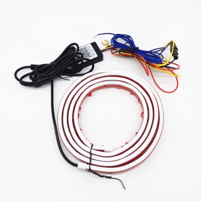 Tira de luces de circulación diurna de coche de 1,5 m lámpara de atmósfera con señal de giro APP control remoto Foto 1 de 4