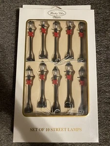 Winter Glen By Dillard's 10 Miniature 4" Battery Holiday Street Lamps Red Bows - Picture 1 of 7