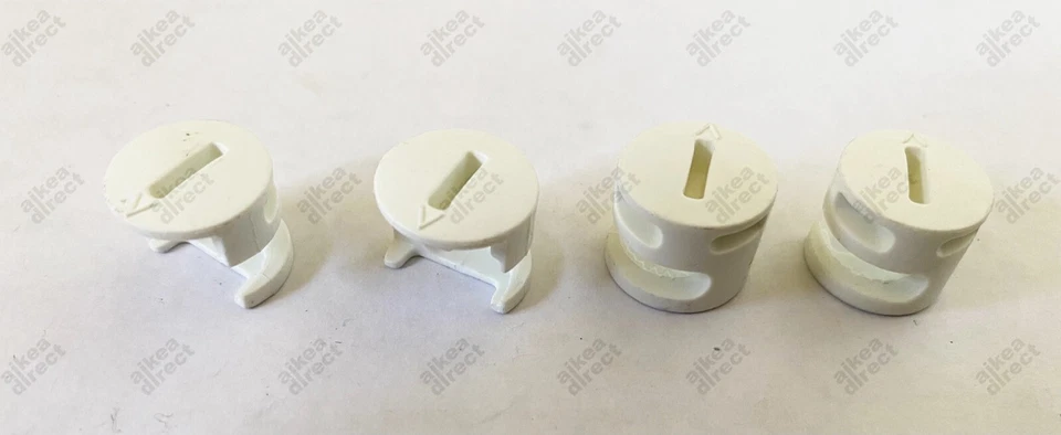 Ikea Plastic cam lock nuts, Part # 119252, white (4 pack) - NEW USA shipped