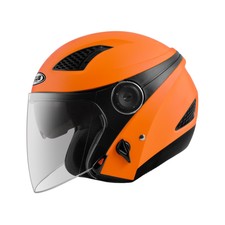 ZEUS ZS-610 MATTE BLACK ORANGE JET HELMET 