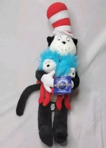 Universal Studios Dr Seuss Cat in the Hat Thing 1 Thing 2 Plush Doll Set 22" NEW - Picture 1 of 3
