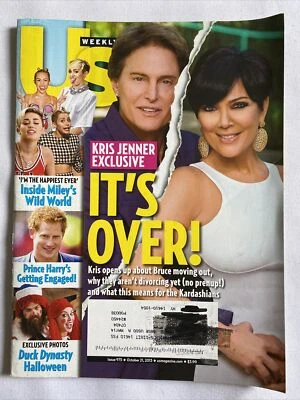2013 October 21 US Weekly Magazine Kris And Bruce Jenner Divorce (MH567) - Image 1 of 3
