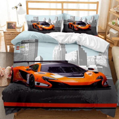Ensemble housse de couette voiture super sport voiture ensemble de literie 3 D + taie d'oreiller WA - Photo 1/4