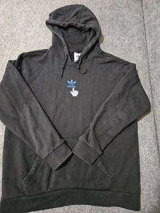 Adidas Seoul South Korea Limited Edition Pullover Black Hoodie Size XL YOUTH - Picture 1 of 7