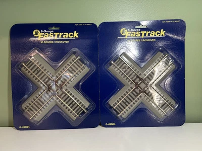 American Flyer S Gauge FasTrack 90 Degree Crossover (Lot Of 2)  6-49864 - Image 1 of 2