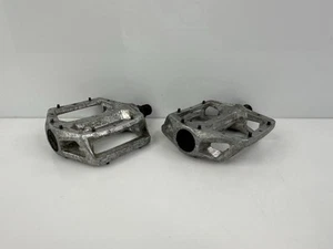 Vintage 1990’s GT Bicycles VP-820 BMX Racing Freestyle Pedals 9/16” Silver HTF - Picture 1 of 7