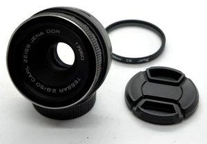 Carl Zeiss Jena Tessar lens 2.8/50 mm Black Edition M42 Screw mount EXC - Picture 1 of 7