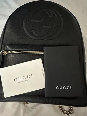 Bolso para mujer Gucci Interlocking G Soho negro mochila Foto 1 de 4