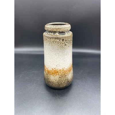 Vintage Scheurich W. Germany braun & beige glasierte Steinzeug Keramik Vase 209-18 - Bild 1 von 4