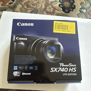 Canon PowerShot SX740 HS Lite Edition - 40x Zoom 4K Black - SEALED ✅ - Picture 1 of 6