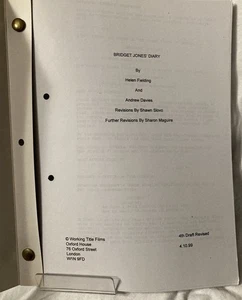 Bridget Jones Diary 4th Draft Movie Script 1999 Universal Studios Authentic - Picture 1 of 4