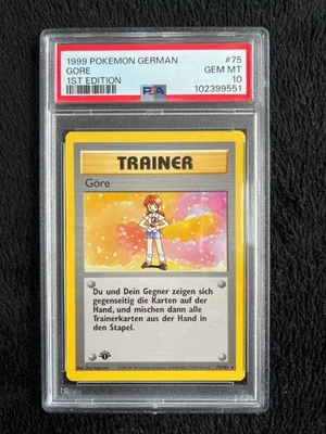 1999 Pokemon German #75  Gore Trainer  1st Edition Gem Mint PSA 10 - Image 1 of 2