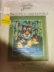 Vintage Long Stitch Laying Tiger Complete Kit - Picture 1 of 4