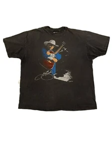 Vintage 1992 Garth Brooks Graphic Country Music Tour T Shirt Blue Rose Size L/XL - Picture 1 of 8