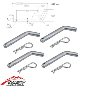4 X High Quality Hitch Pin R Clips 16mm 5/8 Inch Towbar Tow Bar Receiver OCIT - Picture 1 of 4