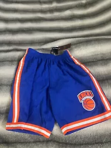 Mitchell & Ness NBA New York Knicks Fleece Shorts Royal Basketball New Men Small - Picture 1 of 2