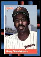 1988 Donruss Baseball Card Garry Templeton San Diego Padres #649