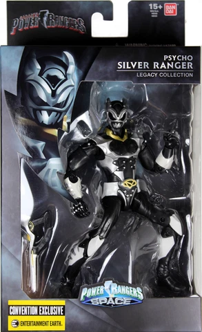 Power Rangers Space ~ PSYCHO SILVER RANGER LEGACY ACTION FIGURE ~ SDCC Exclusive Cover