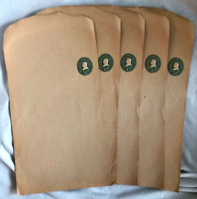 U.S.Scott #W357 MNH  Wmk. UN Folded Unglazed Manila Entire Wrapper (LOT of 5) - Image 1 of 3