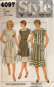 Style Sewing Pattern 4097 Pull-on Tops and Skirts, Size 10 12 14 Uncut Vtg - Picture 1 of 8