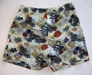Walt Disney World Vintage Kids Large Mickey Mouse Hawaiian Skull Print Shorts - Picture 1 of 7